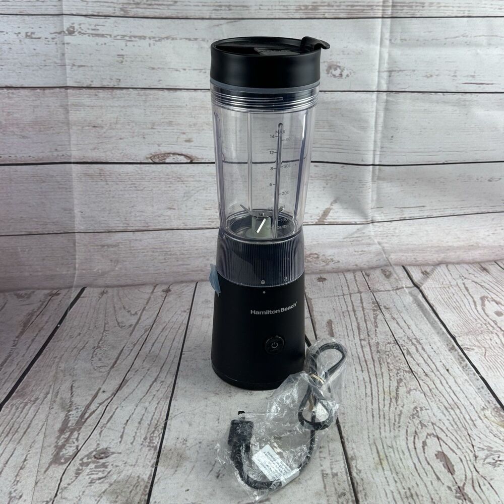 Hamilton Beach Blend Now 51180 Portable Cordless Blender 16oz Black USB